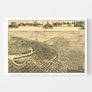 Vintage Map of Stockton, California 1895