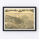 Vintage Map of Stockton, California 1895