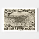 Vintage Map of Stockton, California 1890