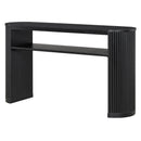 Console Table With Fluted Legs, Open Shelf
