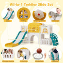 All-in-1 Toddler Slide Playset Playground with Tunnel and Ladder and Basketball by LJGDeals