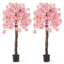 5.5 FT Tall Artificial Cherry Blossom Tree with Pink/White Flowers 2 Pack by LJGDeals