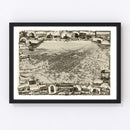 Vintage Map of Stockton, California 1890