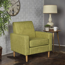 Nebulize Upholstered Fabric Club Chair With Button Tufted And Square Off Arm And Back by HouseOfZazla