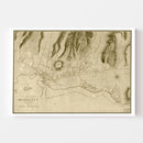 Vintage Map of Honolulu, Hawaii 1887