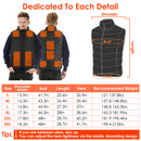 Heated Vest Electric USB Jacket Men Women Heating Coat Thermal Body Warmer Wear with 3 Temperature Levels