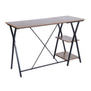 47.2"W X 18.9"D X 30.1"H Computer Desk with 2 layers - BROWN & BLACK