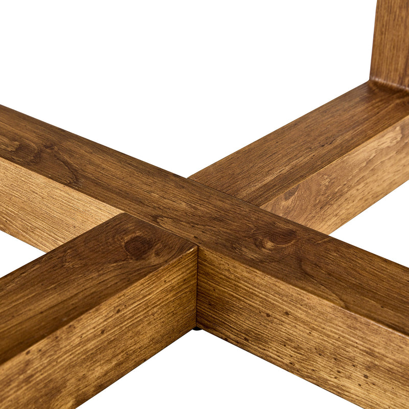 A modern and practical circular dining table. Made of MDF tabletop and wooden MDF table legs. Suitable for living room and bedroom. 42 inches x 42 inches x 30 inches