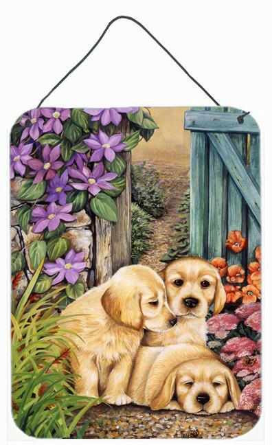 Yellow Labrador Puppies by Lesley Hallas Wall or Door Hanging Prints HLH0418DS1216