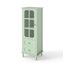 Minimalism Buffet Cabinet With Glass Doors And Double Drawer by HouseOfZazla