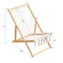 Bamboo Weaving Chair Set With Handwoven Rope For Patio And Living Spaces - Natural by HouseOfZazla