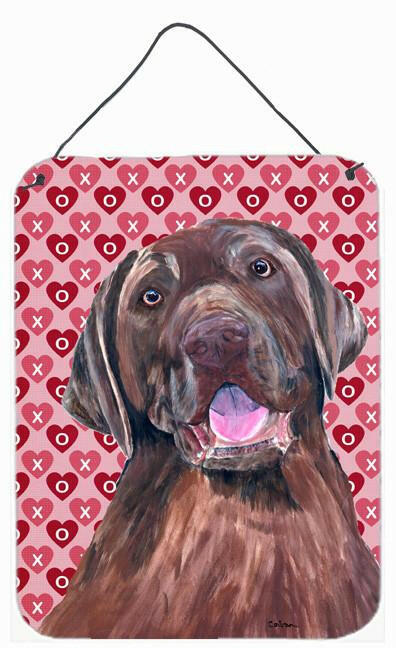 Labrador Chocolate Hearts Love and Valentine's Day Wall or Door Hanging Prints