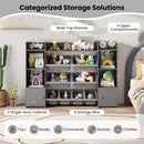 56 inch Large Toy Storage Organizer with 8 Removable Bins and Bookshelf by LJGDeals