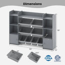56 inch Large Toy Storage Organizer with 8 Removable Bins and Bookshelf by LJGDeals