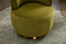 360 Degree Swivel Cuddle Barrel Accent Sofa Chairs, Round Armchairs with Wide Upholstered, Fluffy Velvet Fabric Chair for Living Room, Bedroom, Office, Waiting Rooms