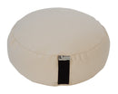 Zafu Organic Cotton Meditation Cushion Round or Oval Organic Buckwheat Hull Fill