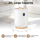 20L Large Heated Towel Warmer with LED Display and Button Control-White