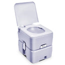 5.3 Gallon Portable Toilet with Waste Tank and Built-in Rotating Spout-Gray by LJGDeals