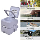 5.3 Gallon Portable Toilet with Waste Tank and Built-in Rotating Spout-Gray by LJGDeals