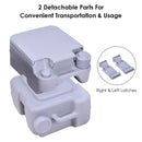 5.3 Gallon Portable Toilet with Waste Tank and Built-in Rotating Spout-Gray by LJGDeals