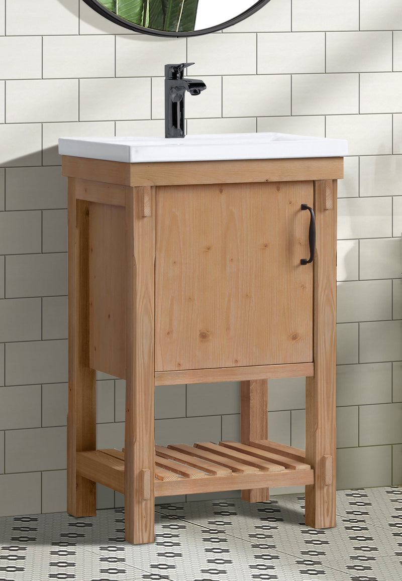 Marina 20" Bathroom Vanity Driftwood Finish