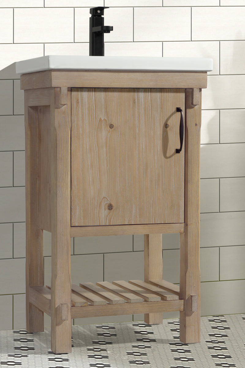 Marina 20" Bathroom Vanity Weather Fir Finish