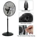 BILT HARD 20" High Velocity Oscillating Pedestal Fan: 5200 CFM, 3-Speed Industrial Stand Fan