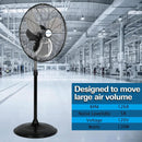 BILT HARD 20" High Velocity Oscillating Pedestal Fan: 5200 CFM, 3-Speed Industrial Stand Fan