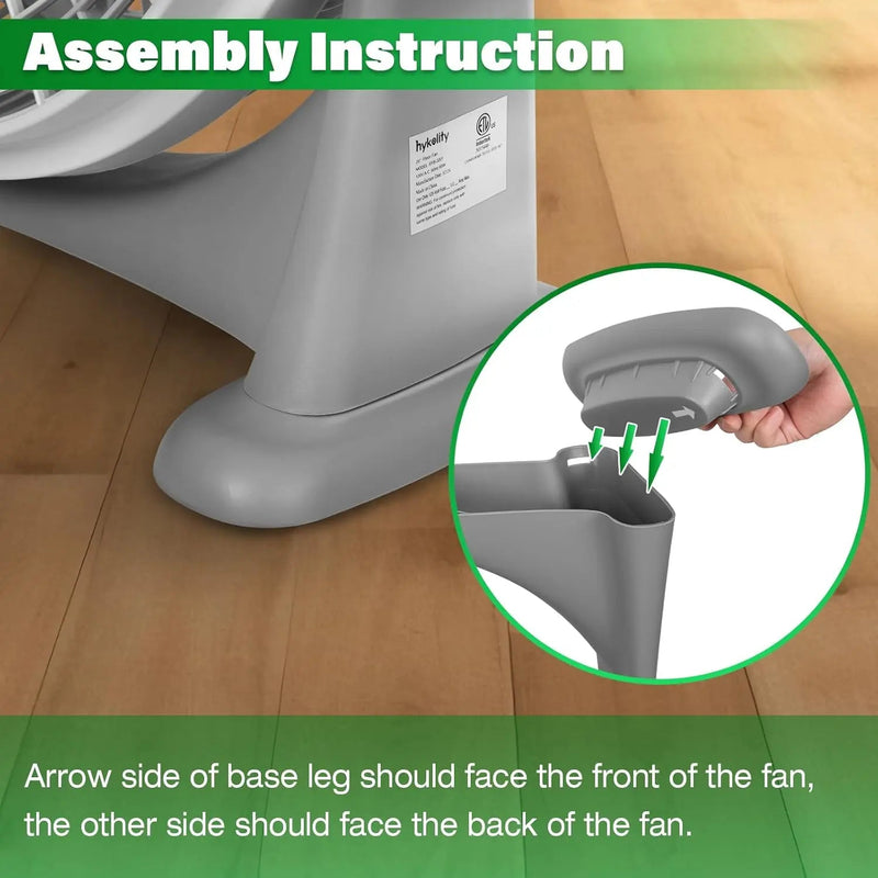 20" Pivoting Air Circulator Fan, 3-Speed High Velocity Floor Fan with 340 Degree Adjustable Tilt, Portable Plastic Floor Fan