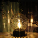 7''H Cordless Lamps Glass Nightlight with 6-Hours Timer(Black) by JHY DESIGN