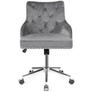 Tufted Upholstered Swivel Computer Desk Chair with Nailed Tri by LJGDeals