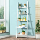 5-Tier Wall-leaning Ladder Shelf Display Rack for Plants and Books by LJGDeals