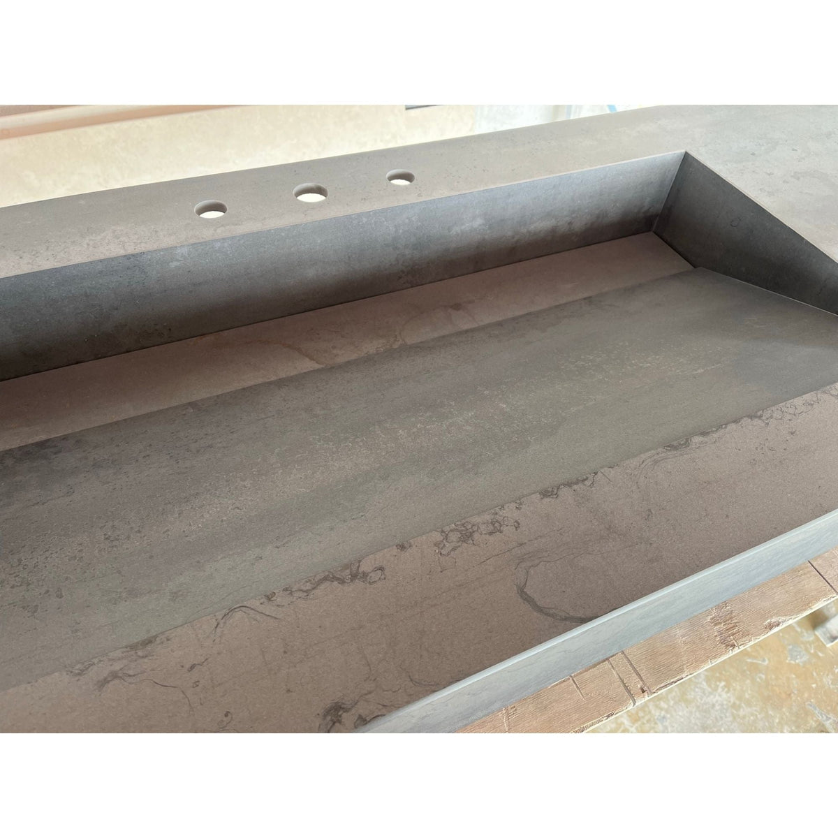 Metal Dark Engineered Porcelain Handcrafted Kitchen Bathroom Sink - Natural Stone Look, photo 19 of 21