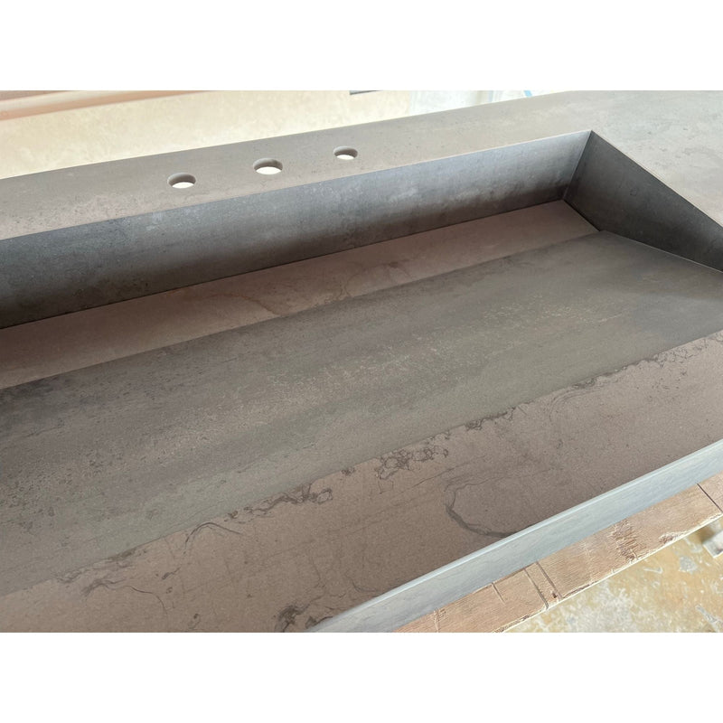 Metal Dark Engineered Porcelain Handcrafted Kitchen Bathroom Sink - Natural Stone Look, photo 19 of 21