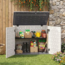 20 Cu.Ft Horizontal Resin Storage Shed with Adjustable Shelf by LJGDeals