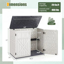 20 Cu.Ft Horizontal Resin Storage Shed with Adjustable Shelf by LJGDeals