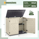 20 Cu.Ft Horizontal Resin Storage Shed with Adjustable Shelf by LJGDeals