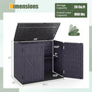 20 Cu.Ft Horizontal Resin Storage Shed with Adjustable Shelf by DirectDeals