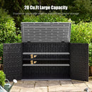 20 Cu.Ft Horizontal Resin Storage Shed with Adjustable Shelf by DirectDeals