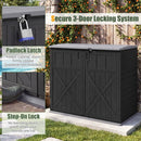 20 Cu.Ft Horizontal Resin Storage Shed with Adjustable Shelf by DirectDeals
