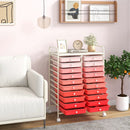 20 Drawers Rolling Storage Cart Studio Organizer-Gradient Pink by LJGDeals