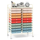 20 Drawers Rolling Storage Cart Studio Organizer-Deep Multicolor by LJGDeals