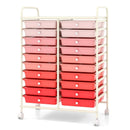20 Drawers Rolling Storage Cart Studio Organizer-Gradient Pink by LJGDeals