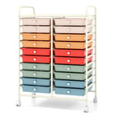 20 Drawers Rolling Storage Cart Studio Organizer-Deep Multicolor by LJGDeals