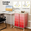 20 Drawers Rolling Storage Cart Studio Organizer-Gradient Pink by LJGDeals