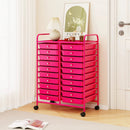 20 Removable Drawers Rolling Storage Cart Studio Organizer-Pink by LJGDeals