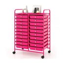 20 Removable Drawers Rolling Storage Cart Studio Organizer-Pink by LJGDeals