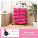 20 Removable Drawers Rolling Storage Cart Studio Organizer-Pink by LJGDeals