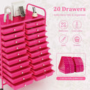 20 Removable Drawers Rolling Storage Cart Studio Organizer-Pink by LJGDeals