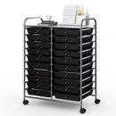 20 Drawers Storage Rolling Cart Studio Organizer-Black by LJGDeals